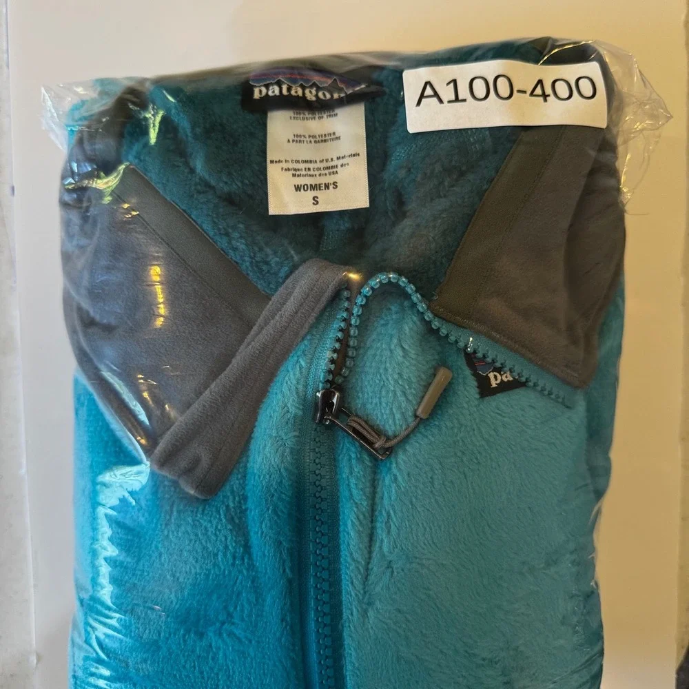 Patagonia Polartec Windbloc Fleece Jacket‎ Womens Small Turquoise Blue Full Zip